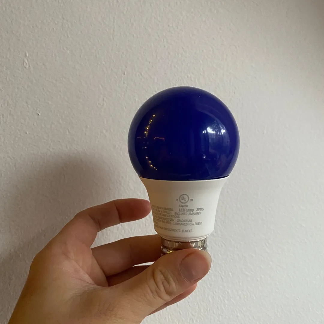 Blue LED lightbulb photo 1