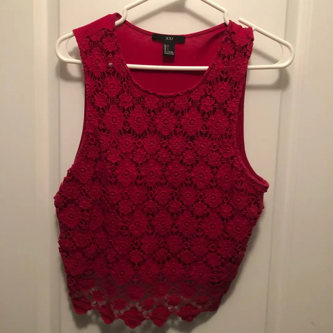 Forever 21 Red Crop Top photo 1