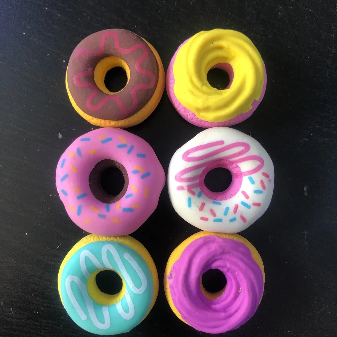 6 Donut Erasers 🍩 photo 1