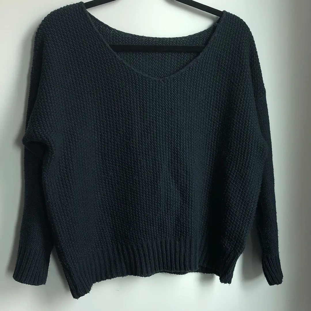 Free With Trade Navy Sweater S/m photo 1