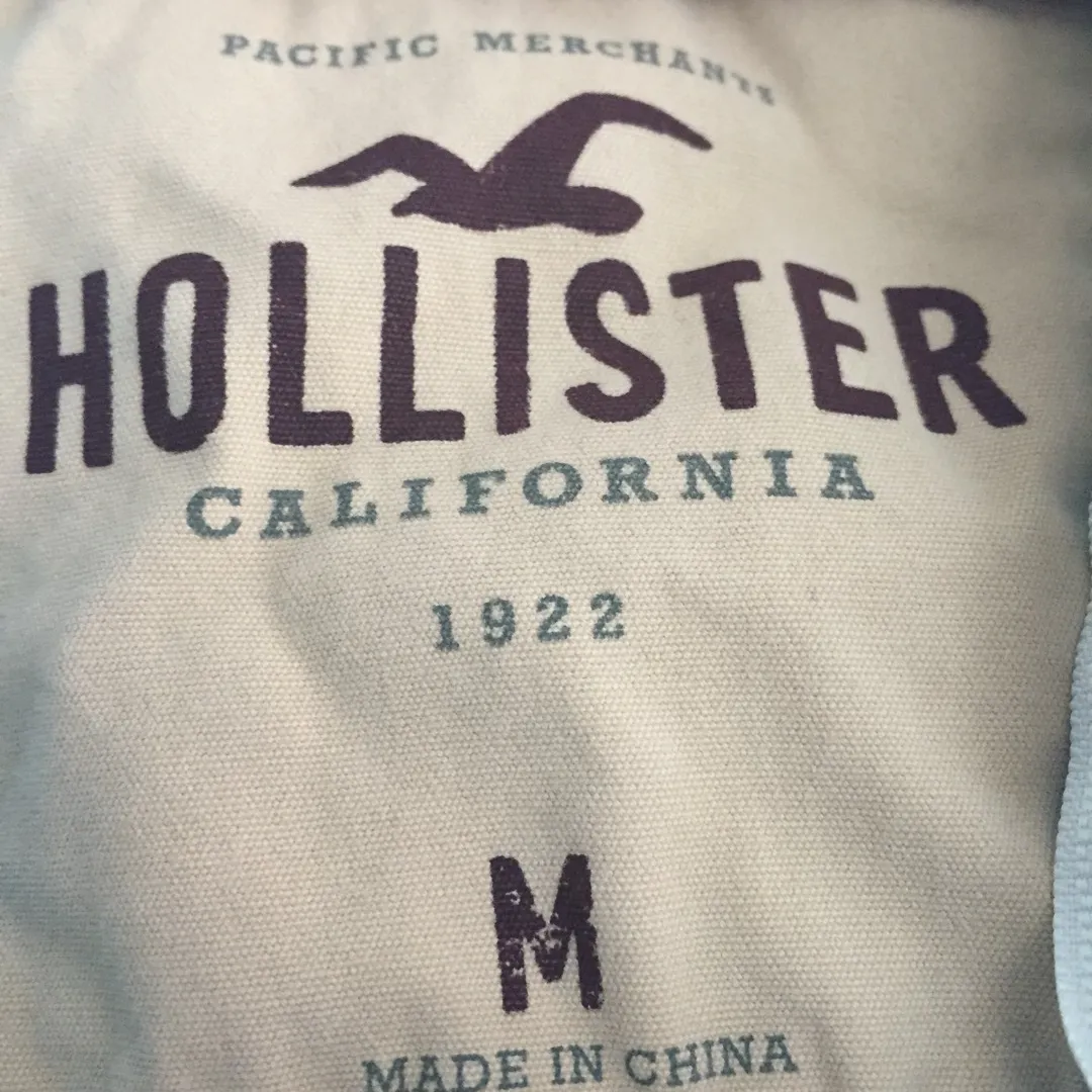 Men's MEDIUM Hollister Full-zip Hoodie Blue sweater photo 3