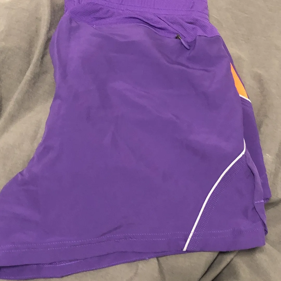 New Adidas Running Workout Shorts In Purple Size M photo 3