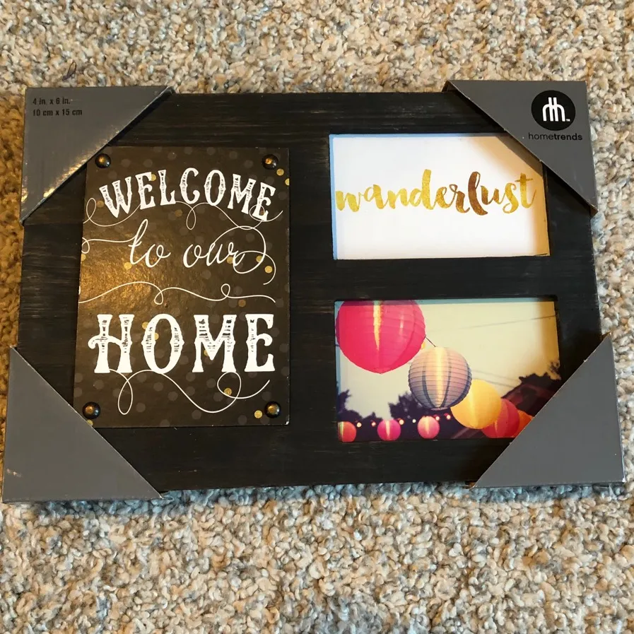 “Welcome to our Home” Picture Frame with 2 pictures photo 1