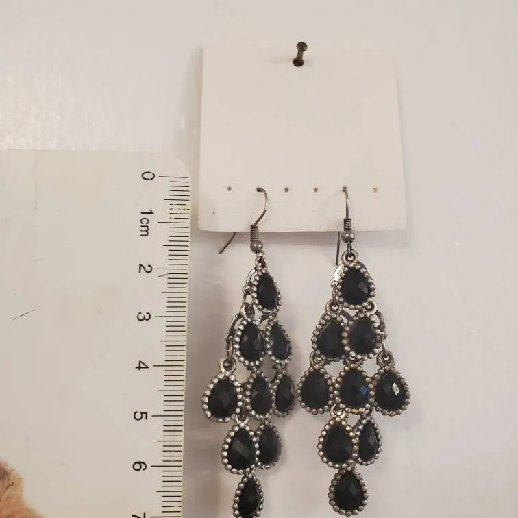 Silver + Black Earrings photo 3