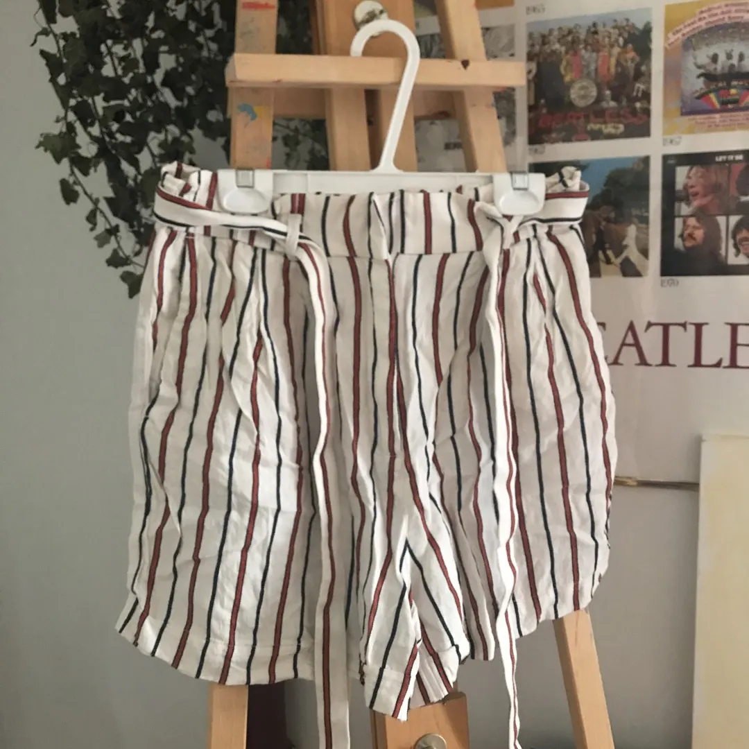Striped High Waisted Shorts photo 1