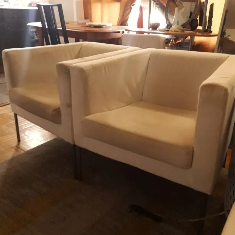 IKEA Off White Arm Chairs photo 1