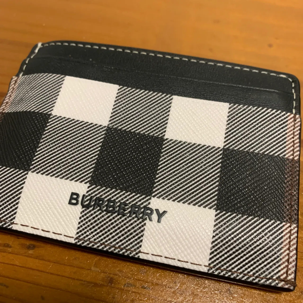Burberry Kier Check E-Canvas & Leather Card Case Wallet photo 3