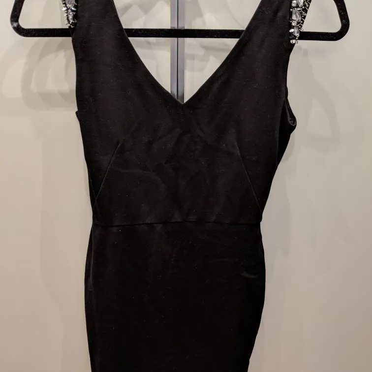 aqua black dress Brand New From Broomingdale's Size Small photo 1