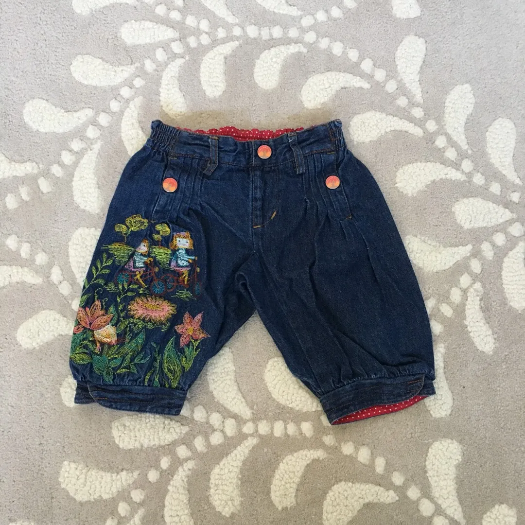 Embroidered Toddler Girl Shorts - 3-4 Years photo 1