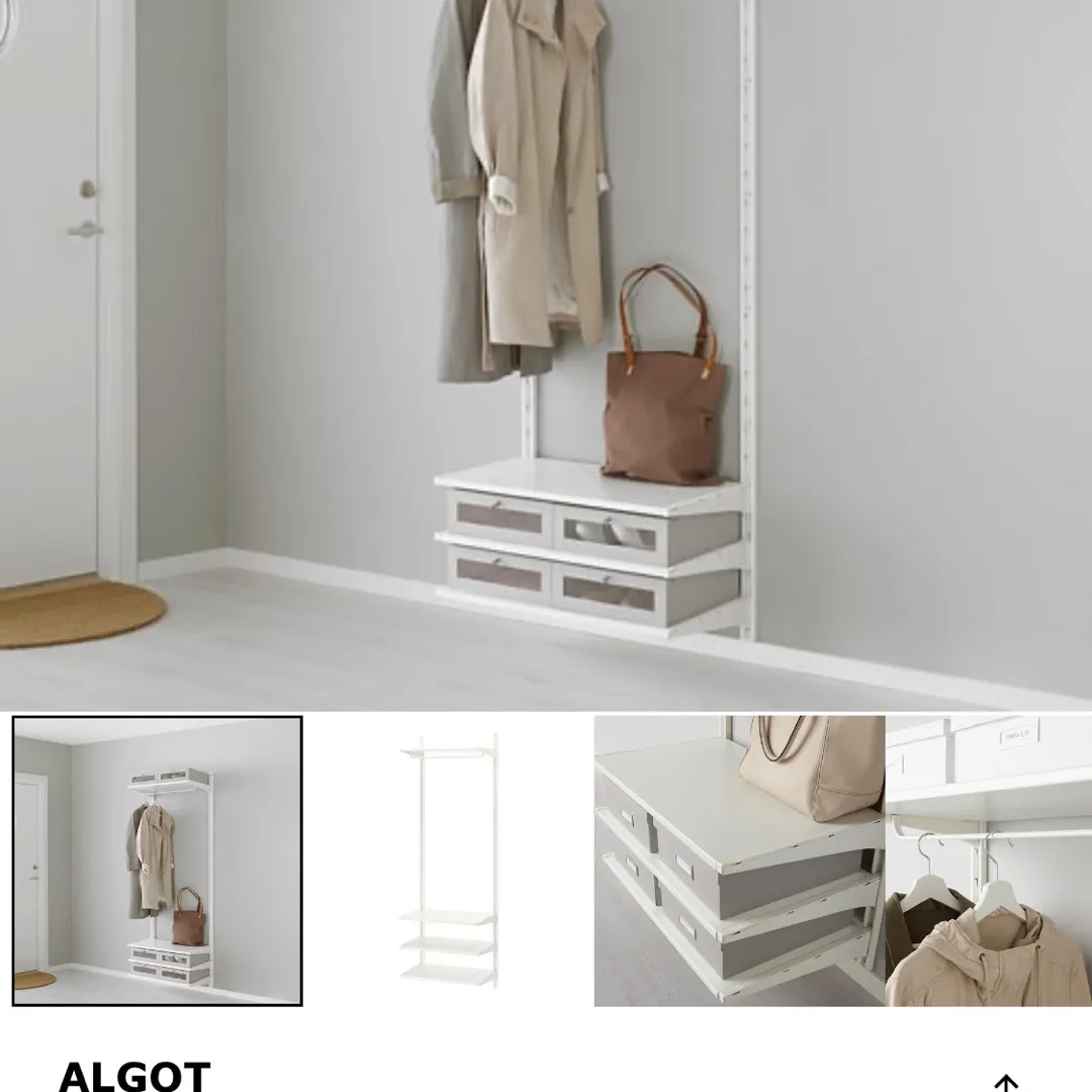 IKEA Wall Shelf With Clothing Rod photo 1
