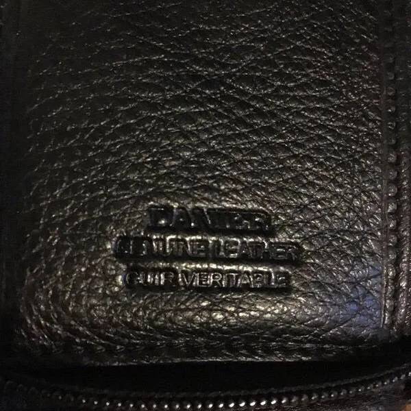 Black DANIER Leather Small Purse Handbag photo 5