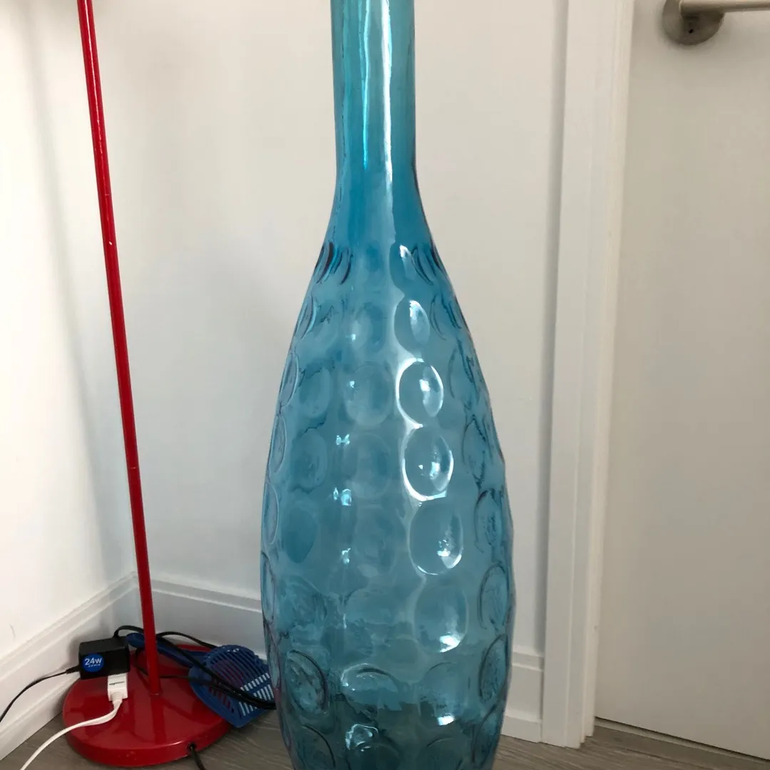 Blue Glass Vase photo 3