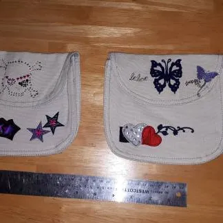 2 Hand Crafted Little Cotton Purses photo 1
