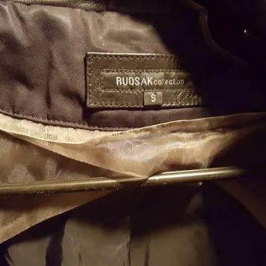 Black RUDSAK trench LEATHER detailing - Size Small photo 4