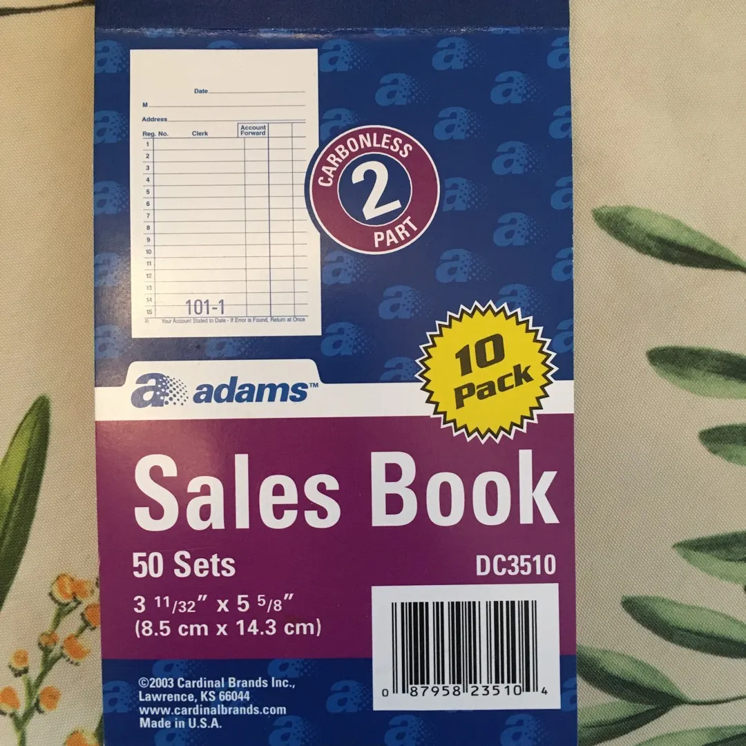 Sales Book photo 1
