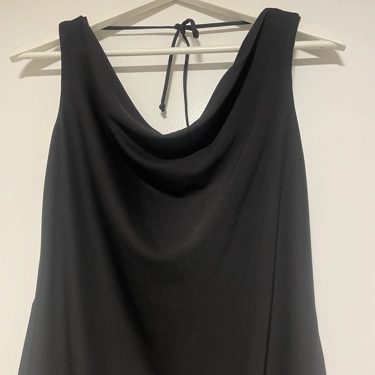 David Meister Black Cowl-neck Dress Size 2 photo 3