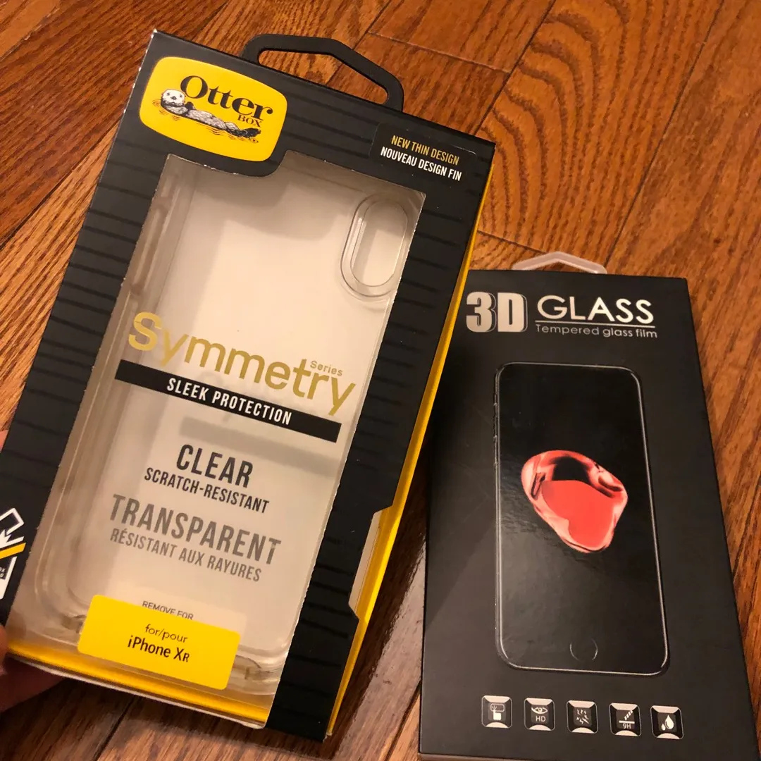 BNIB otterbox iPhone XR case + Tempered Screen Protector photo 1