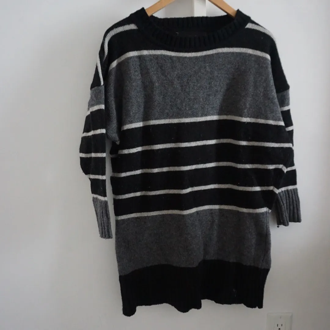Black and White Striped Sweater photo 1