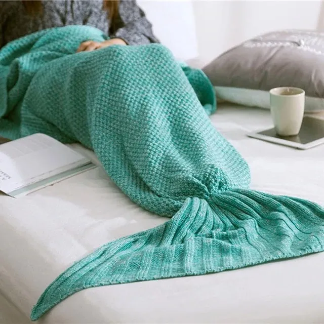 Knit Mermaid Tail Blanket photo 1