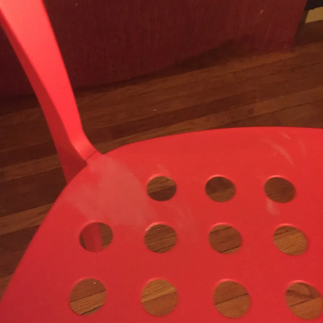 ikea red chair photo 5