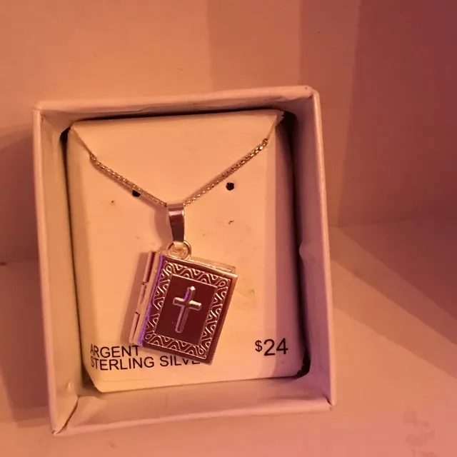 Sterling Silver Bible Necklace photo 1