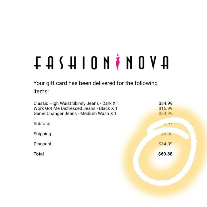 $80 Fashion Nova 💳 Store Credit photo 1