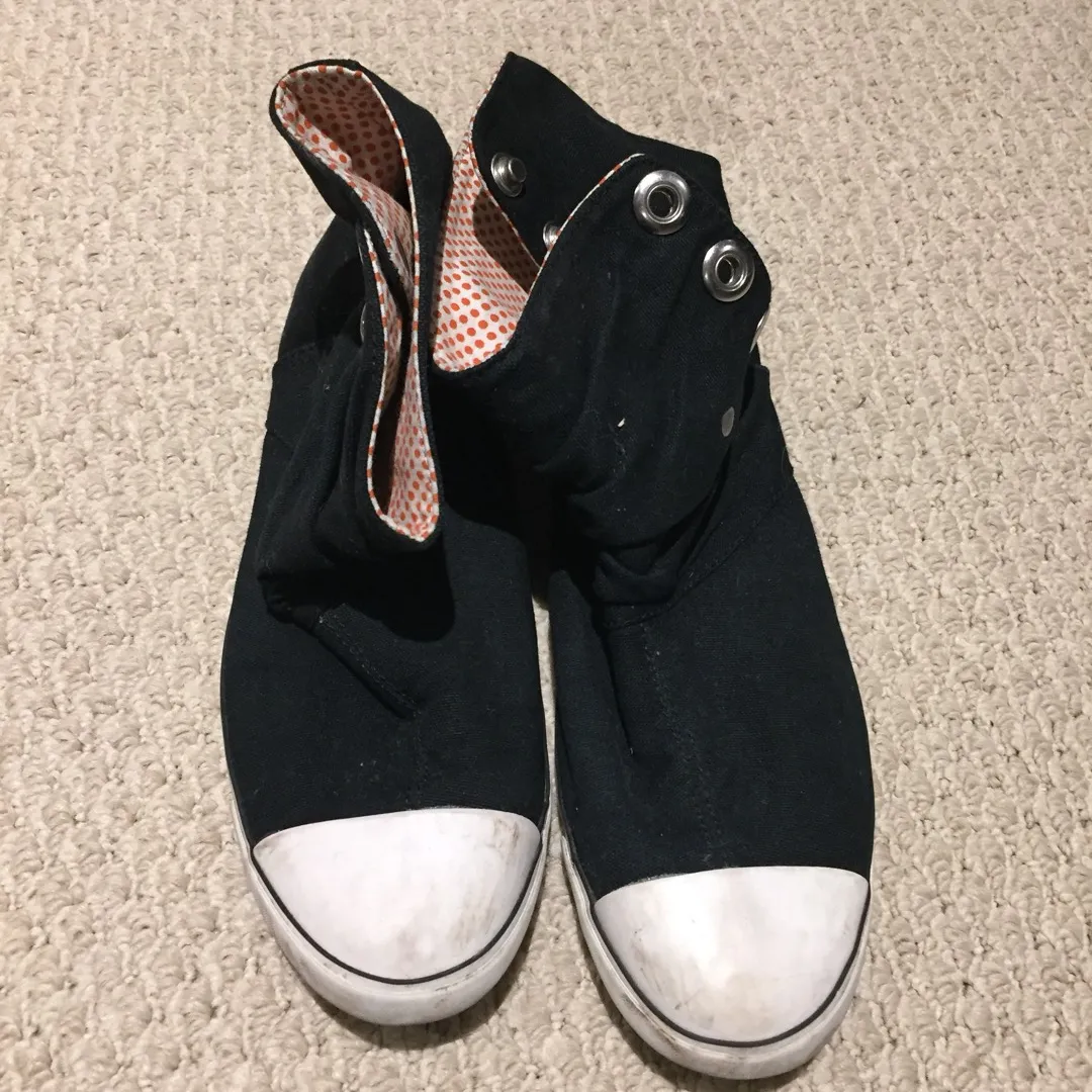 High Top Converse Booties Size 8 photo 1