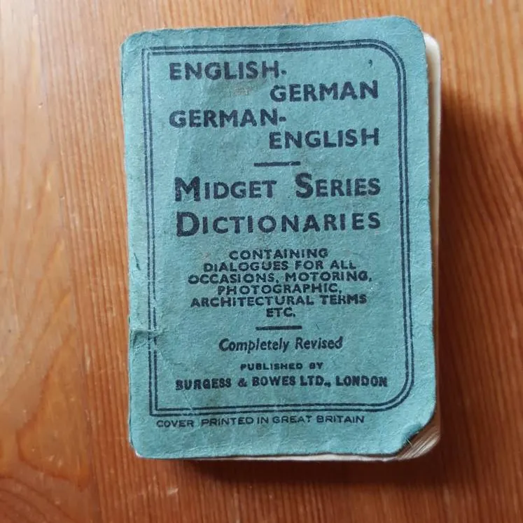 Antique German-English Dictionary photo 1
