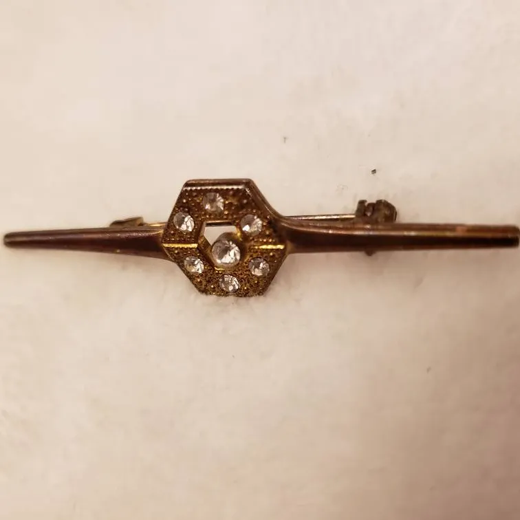 Vintage Brass/copper Bling Flight Pin photo 1