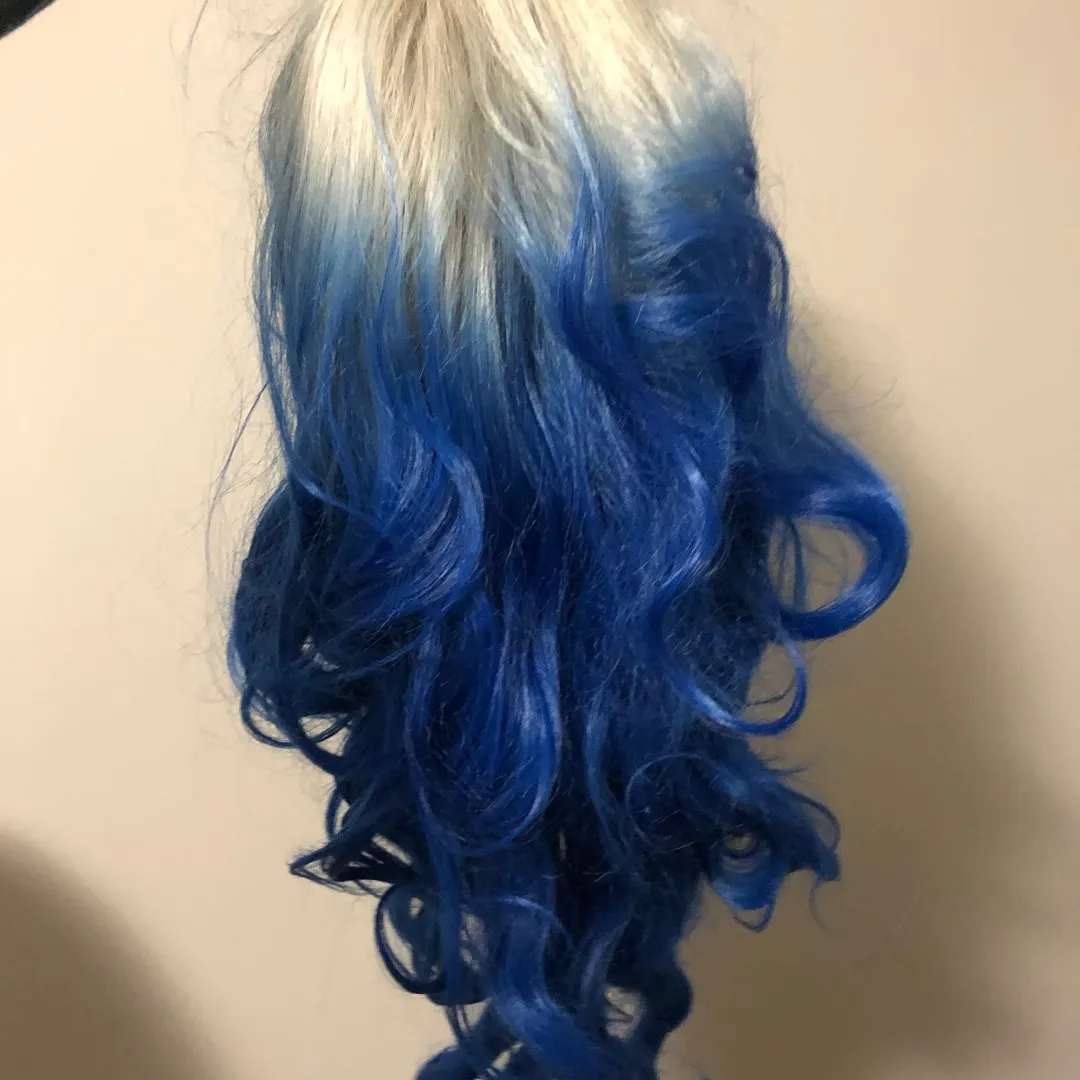 Lace front blue wig photo 1
