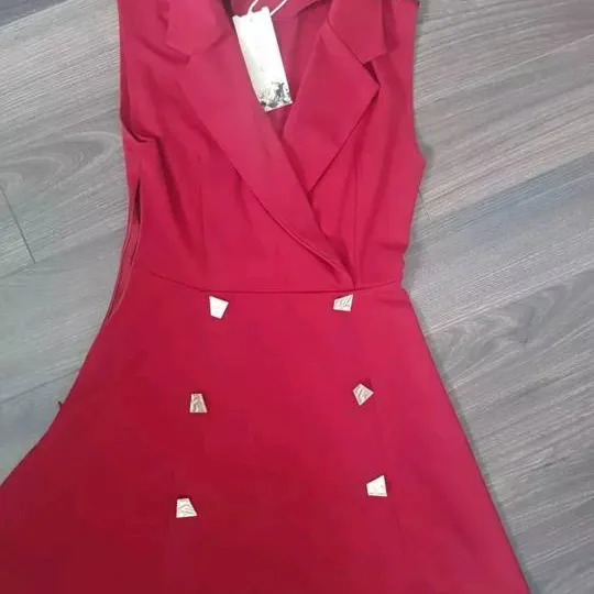 Red Tuxedo Summer Dress photo 1