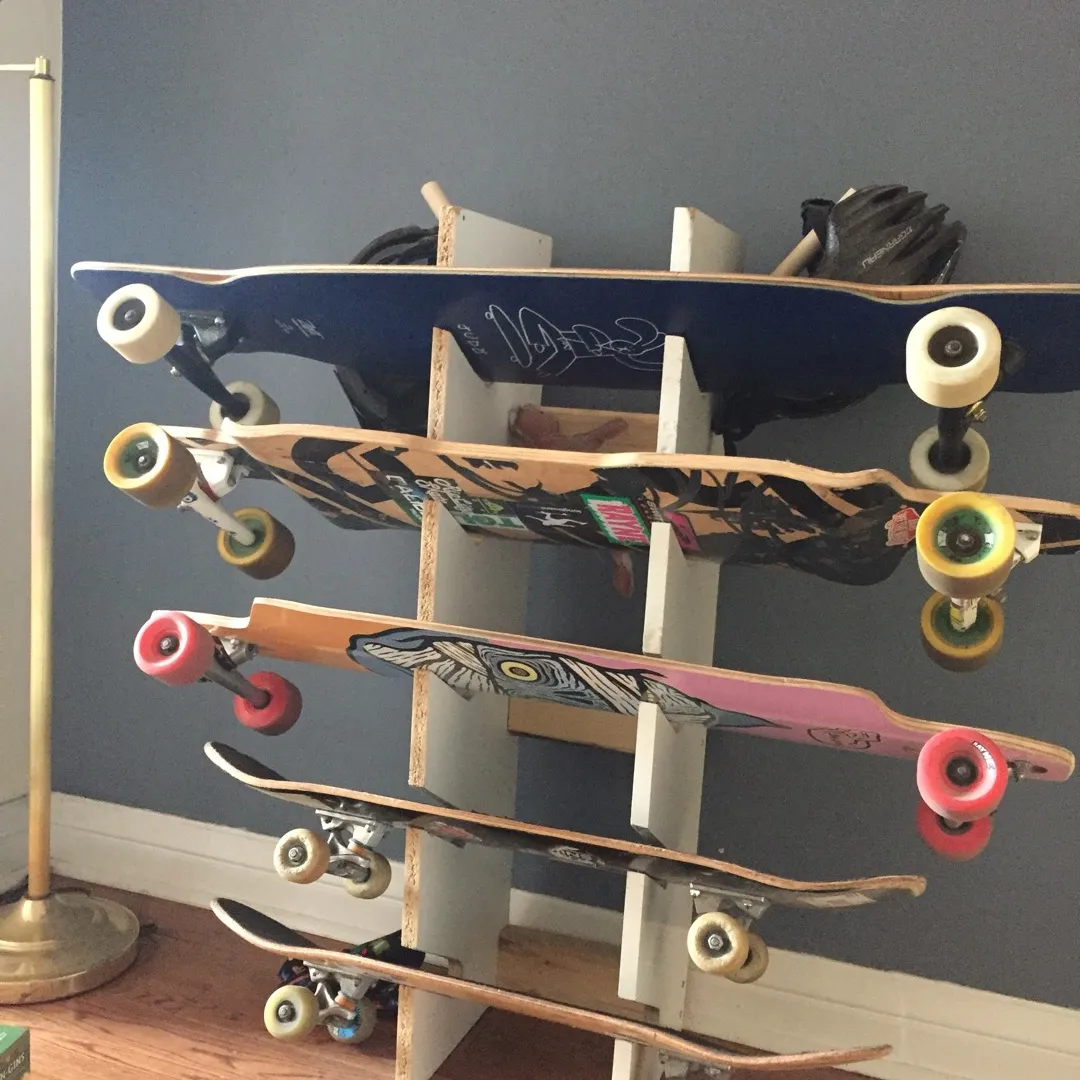 5 Slot Skateboard Rack (homemade) photo 1