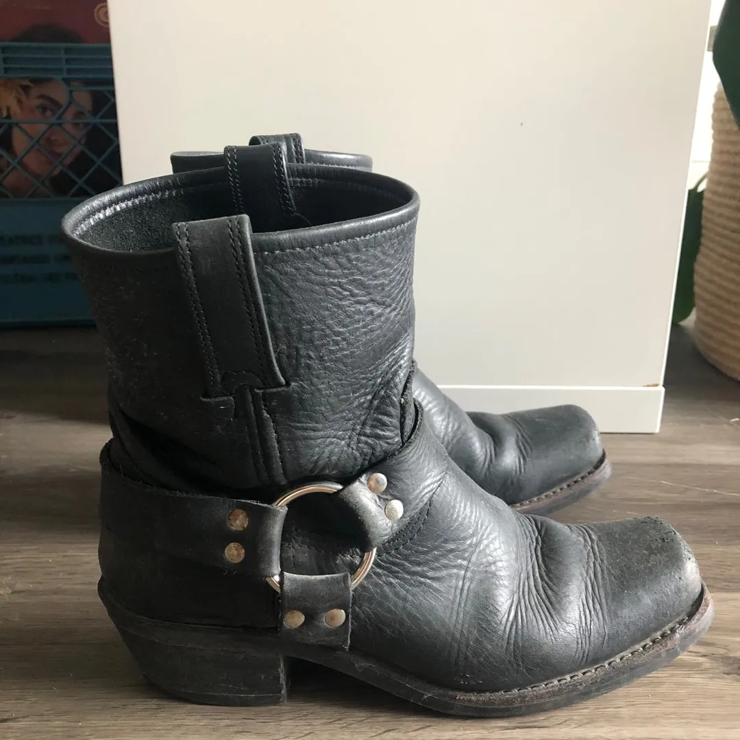 Vintage Frye Harness Motorcycle Boots photo 4