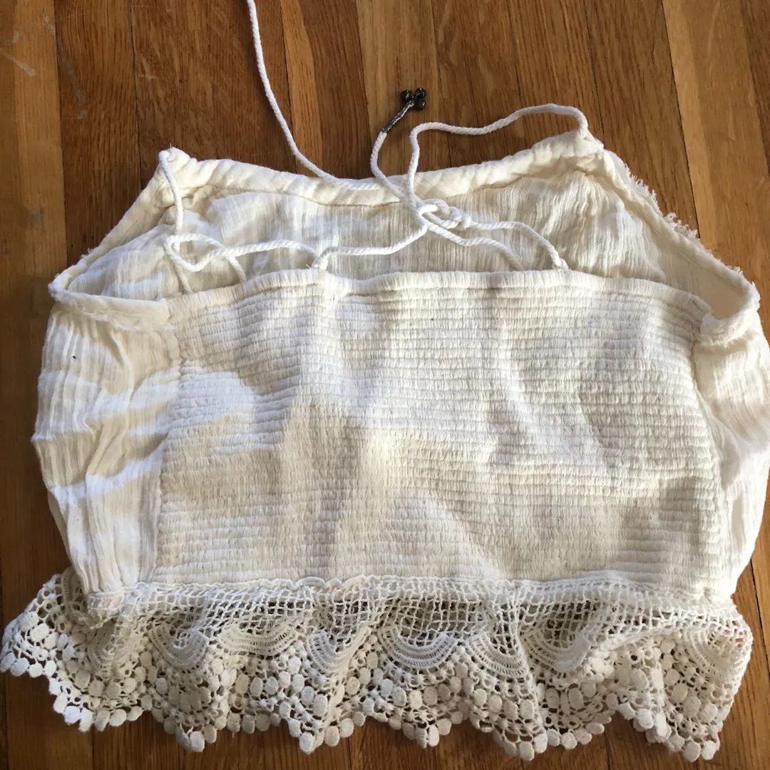 free people summer white lace top photo 3