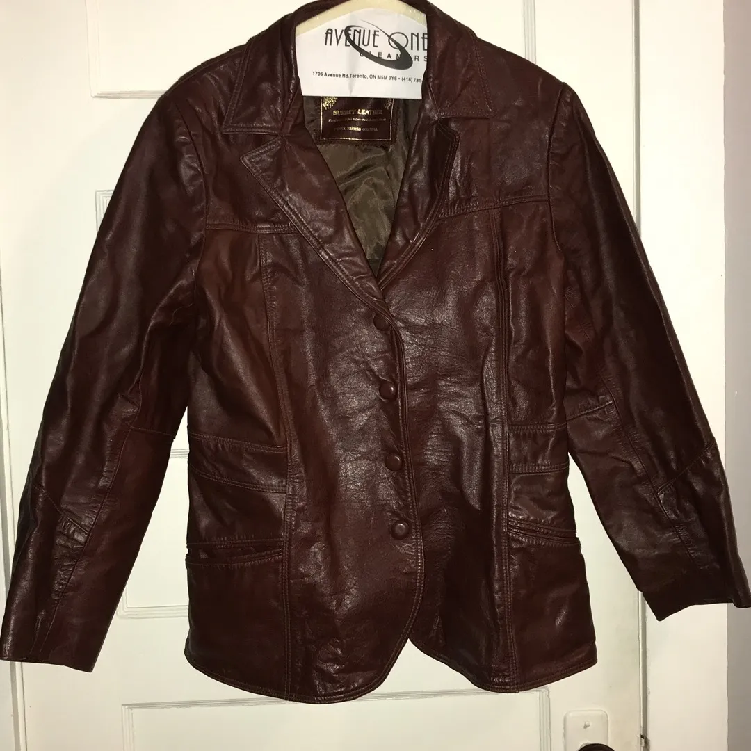 Vintage Genuine Leather Jacket - Women’s Large photo 1