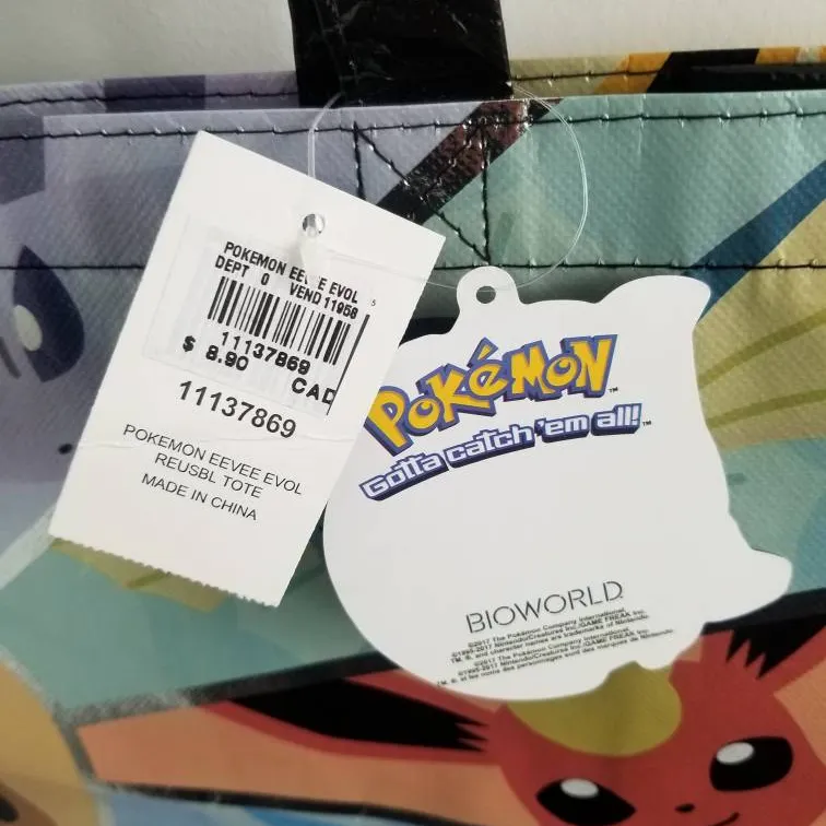 Pokemon Eevee Tote Bag NWT photo 3