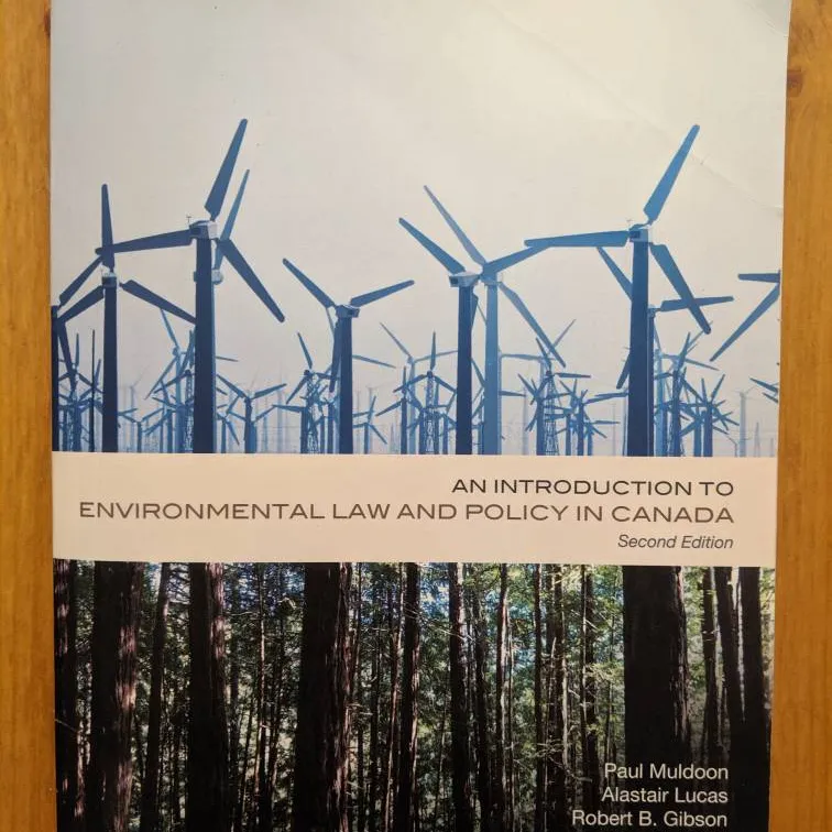 Environmental Law And Policy In Canada Textbook photo 1