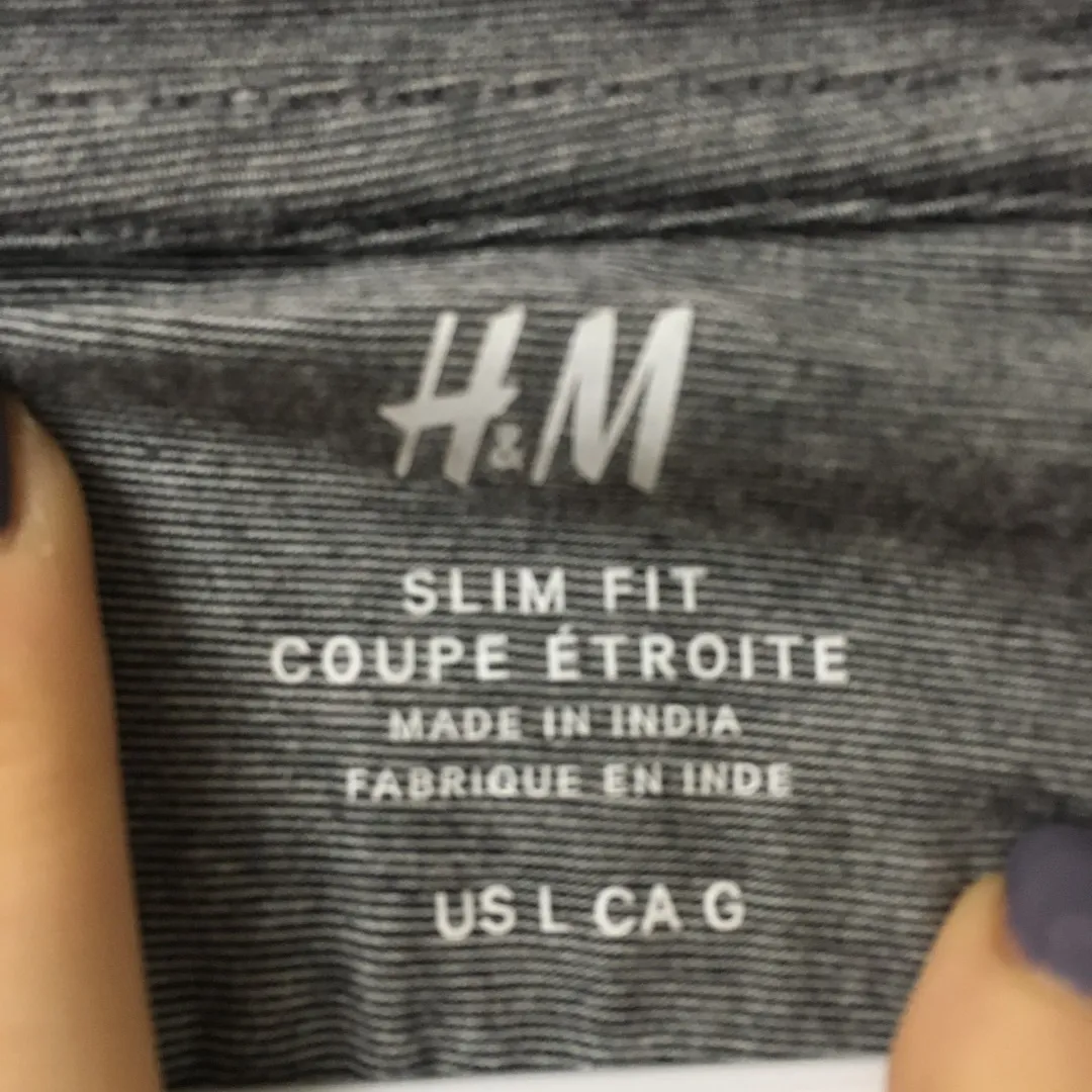 H&M Men’s Slim Fit Long Sleeve (L) photo 3