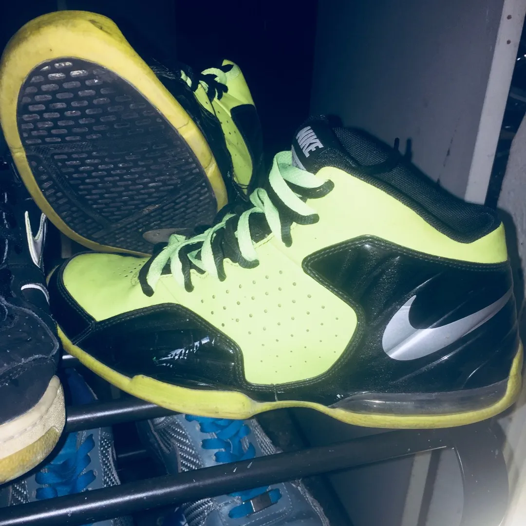 Green And Black Nike Hightops photo 1