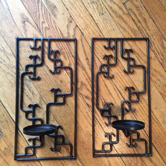 Iron Wall Hanging Candle Holders photo 1