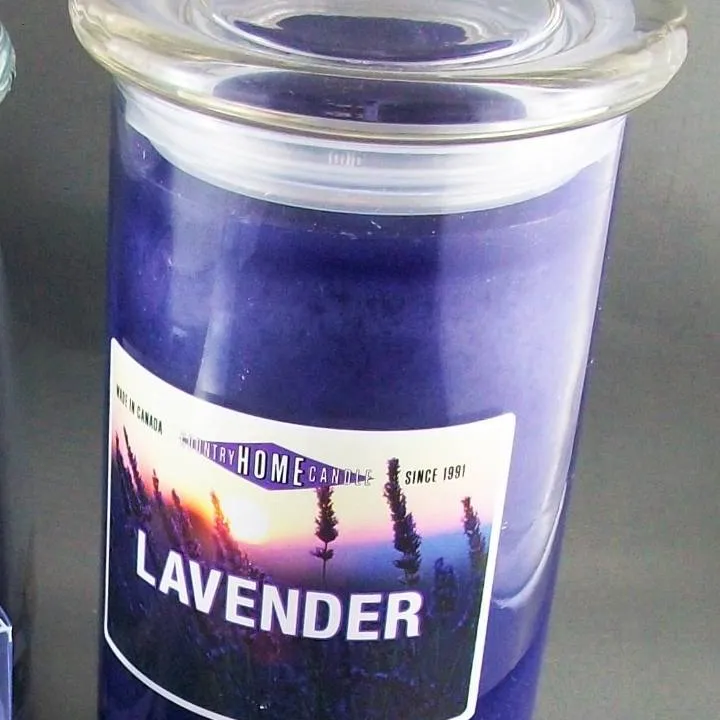 Large Lavender Candle photo 1