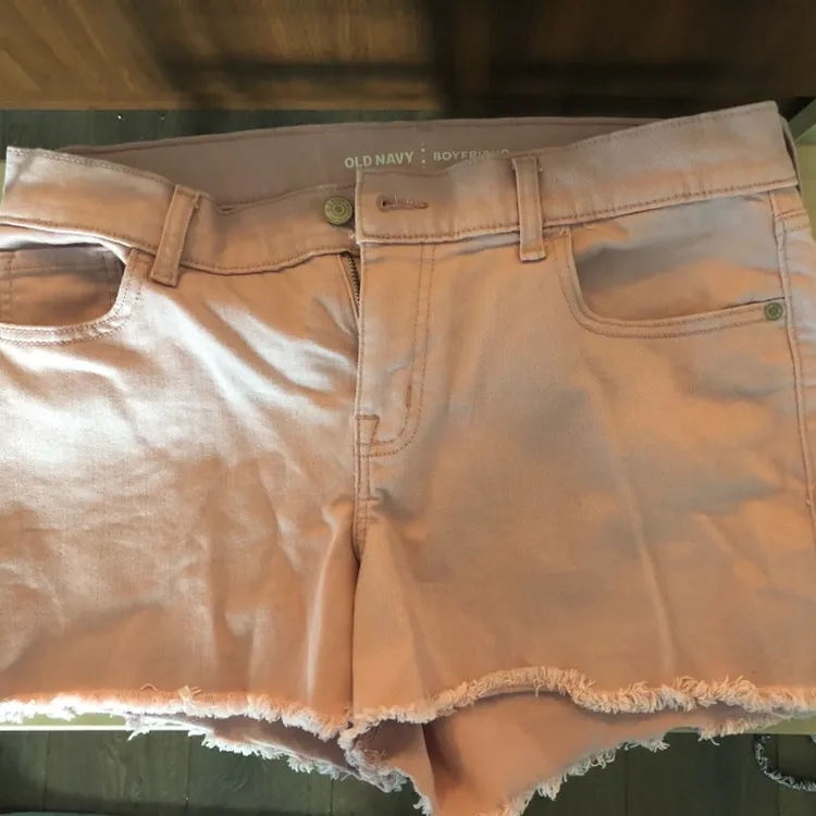 Old Navy Pink Boyfriend Shorts Size 10 photo 1