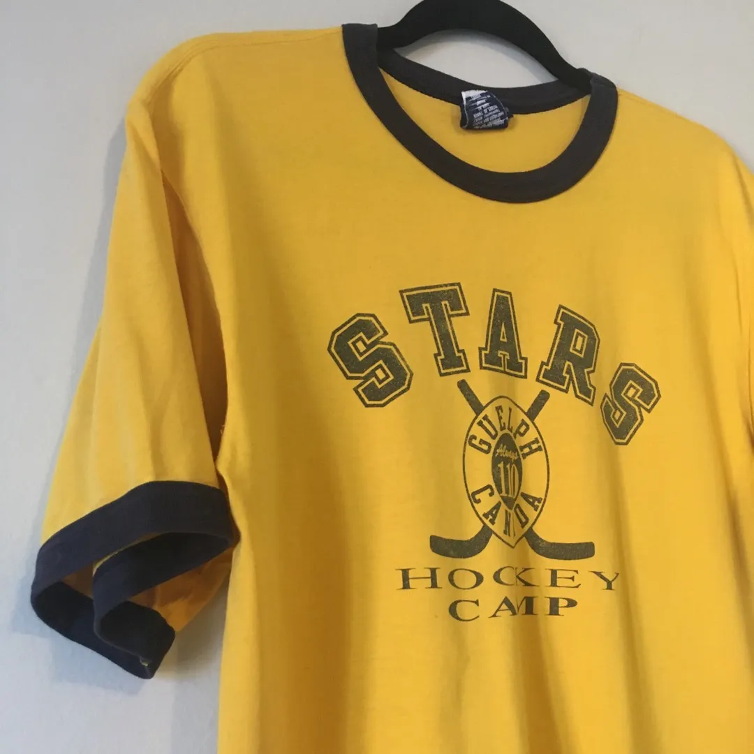Stars Hockey Camp Yellow Tee photo 3