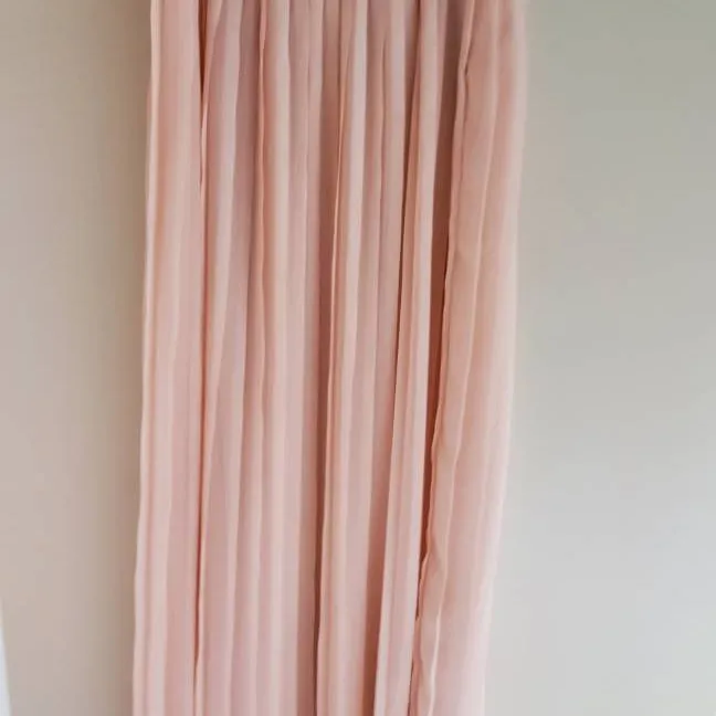 Blush Pink Pleated Maxi Skirt photo 1