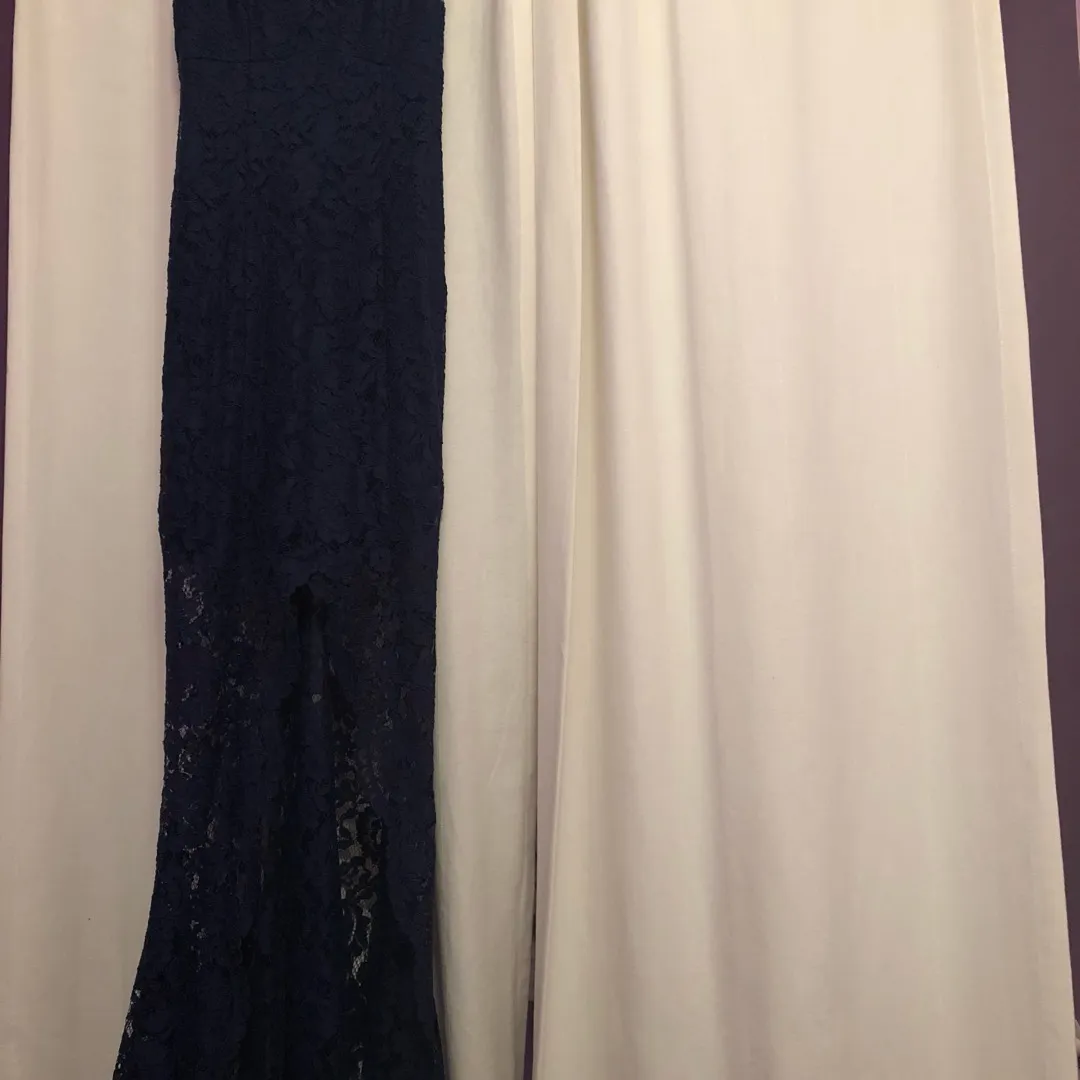 Navy Blue Lace Gown photo 1