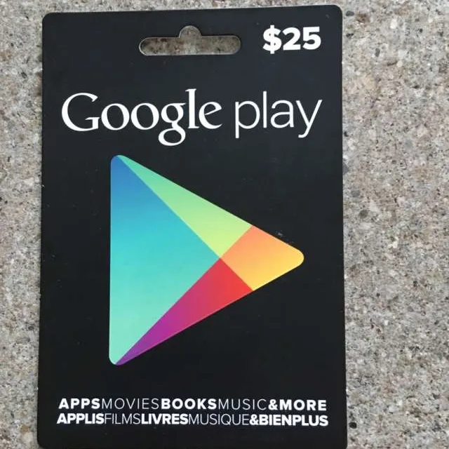 $25 Google play gift card photo 1