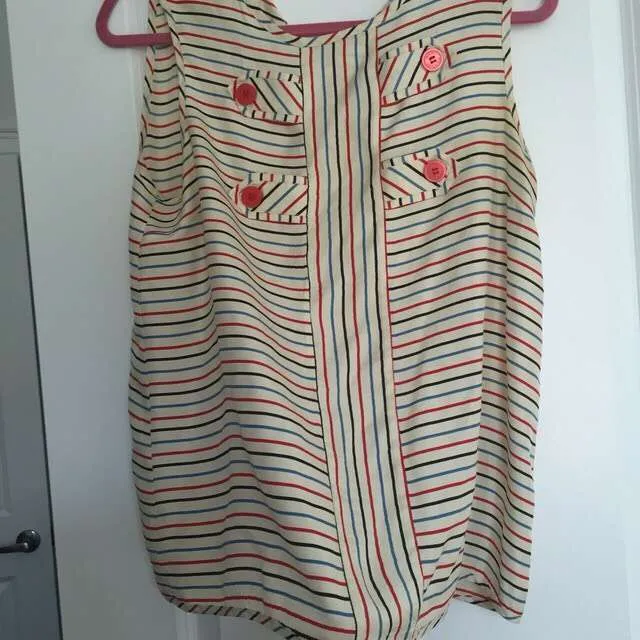 Marc jacobs Striped Silk Blouse Size Large photo 3