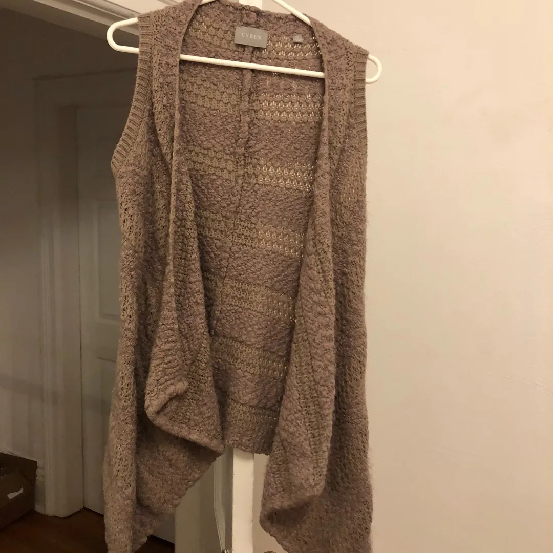 Brown Knitted Vest Sweater photo 1