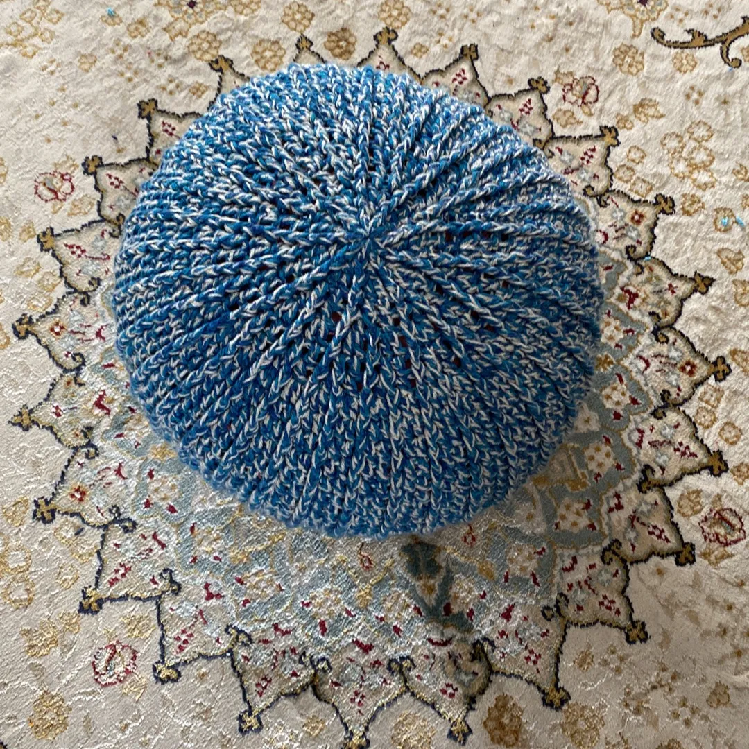Hand Crocheted Floor Pouf photo 3