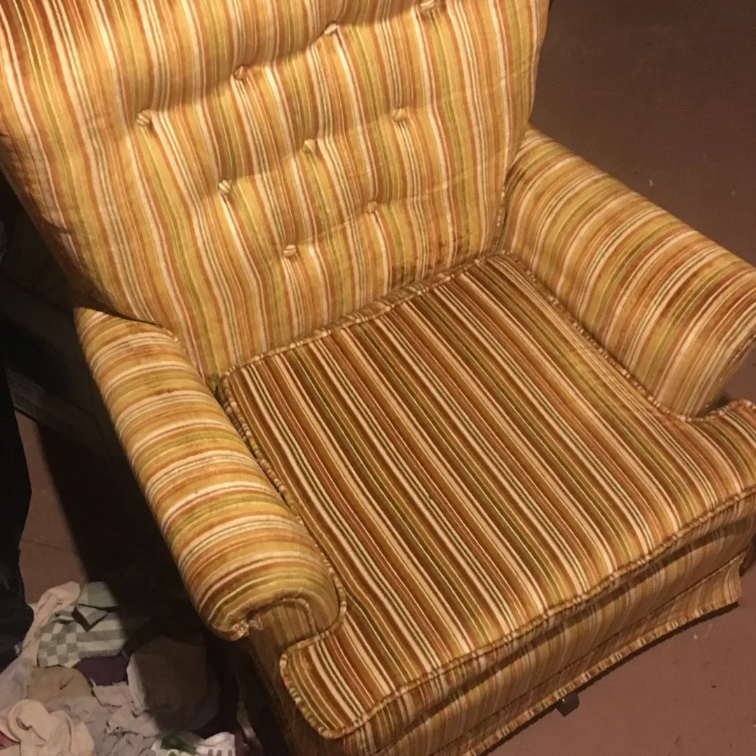 Beautiful Yellow Chair Handed Down Over Three Generations photo 1